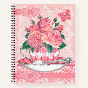Cuaderno Flor de nacimiento y Gem June Lace Large
