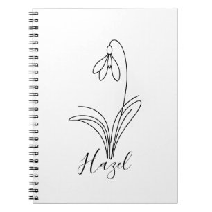 Cuaderno Flor de natalidad personalizada en enero
