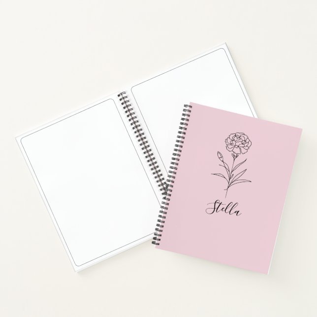 Cuaderno Flor de natalidad personalizada en enero de carnac (Interior)