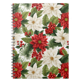 Cuaderno Flor de Nochebuena de Navidad – Diseño Floral para