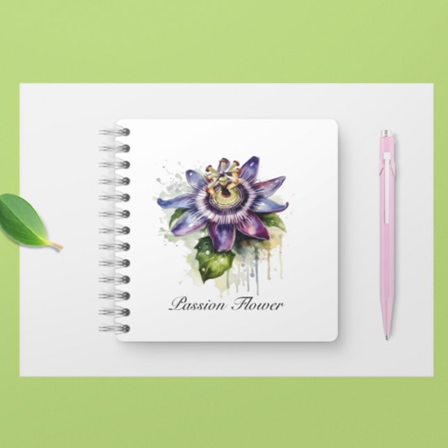 Cuaderno Flor de pasión púrpura apasionada (Subido por el creador)