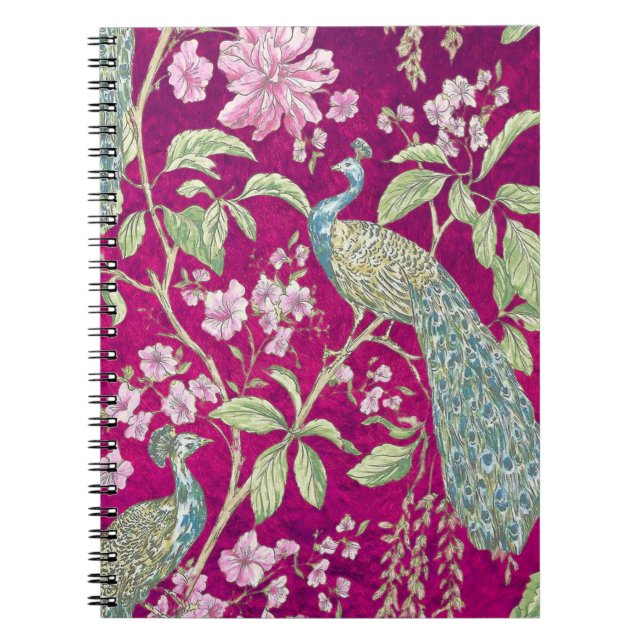 Cuaderno Flor de pavo real chinas (Frente)