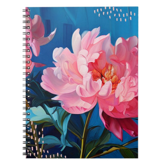 Cuaderno Flor de Peonía | Diario de Notas (Frente)