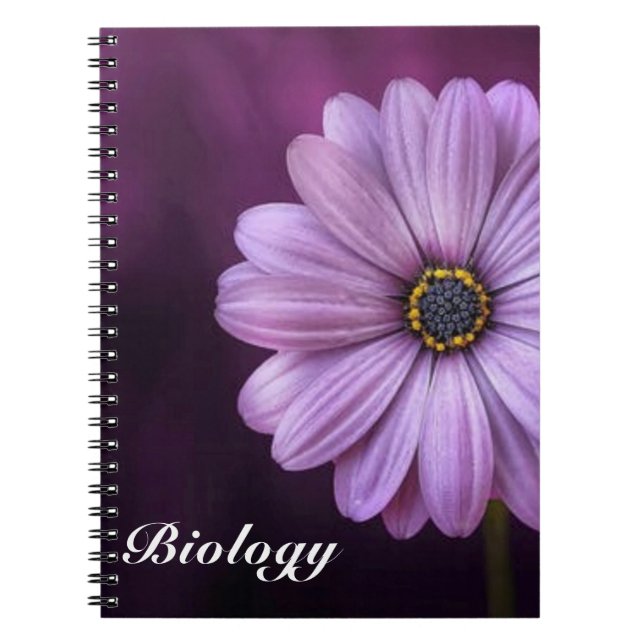 Cuaderno Flor de Pétalo Púrpura (Frente)