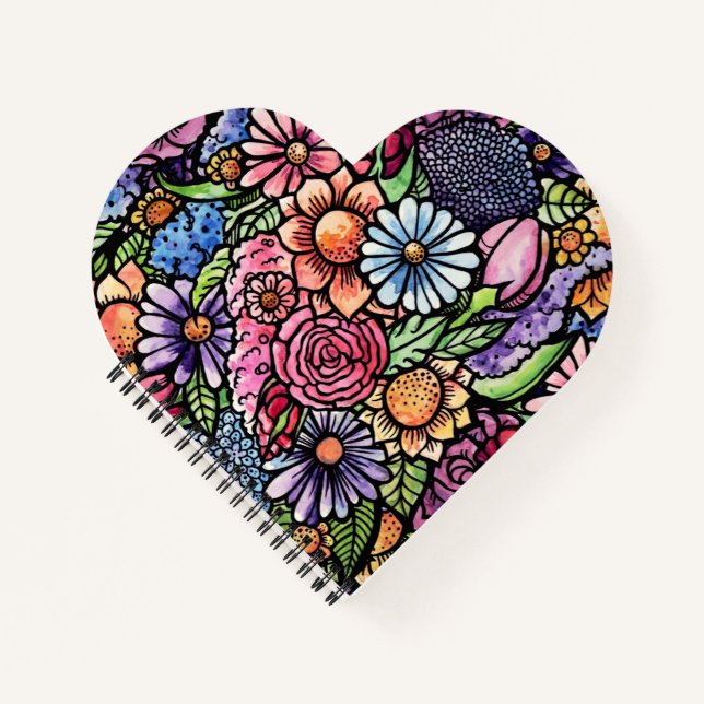 Cuaderno Flor de primavera de Bouquet floral (Anverso)