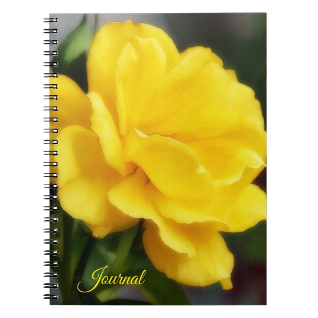 Cuaderno Flor de Rosa Amarilla Arte Diario Personal (Frente)