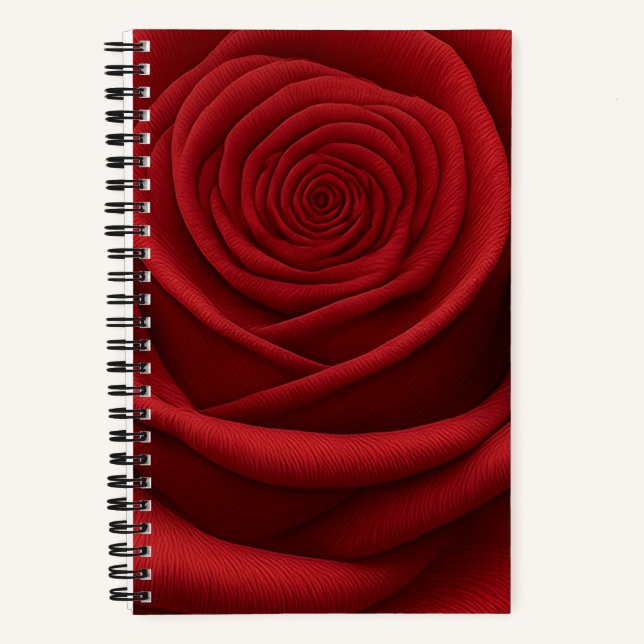 Cuaderno - Flor de Rosa Roja (Anverso)