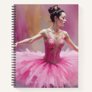 Cuaderno Flor de Seda Rosa