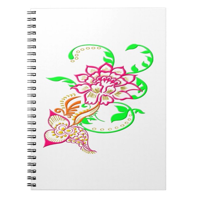 Cuaderno Flor de tatuaje (Frente)