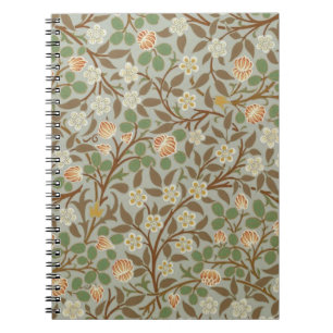 Cuaderno Flor de trébol botánico de William Morris