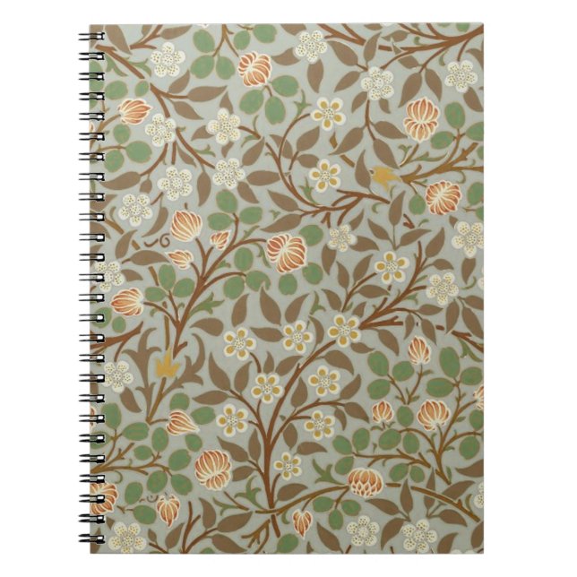 Cuaderno Flor de trébol botánico de William Morris (Frente)