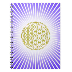 Cuaderno Flor de vida / Blume des Lebens - rayos blancos