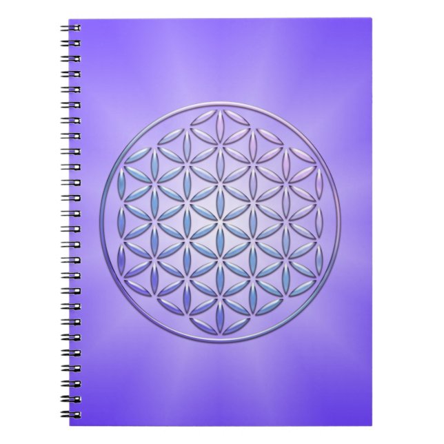 Cuaderno Flor de vida / Blume des Lebens - sello violeta (Frente)