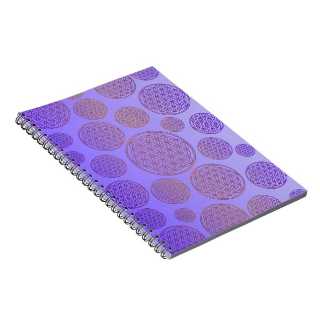 Cuaderno Flor de vida / Blume des Lebens - Violeta patrón (Lado Derecho)