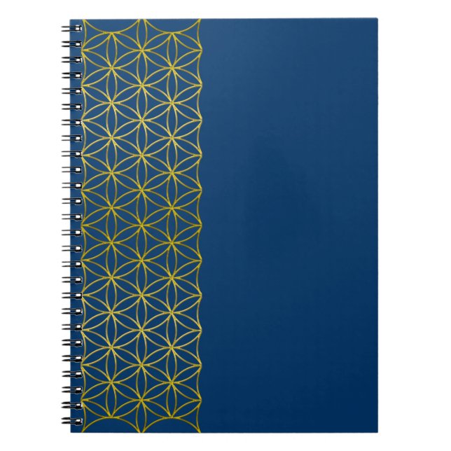 Cuaderno Flor de vida / Blume des Lebes - Borde de oro (Frente)