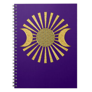 Cuaderno Flor de vida con luna