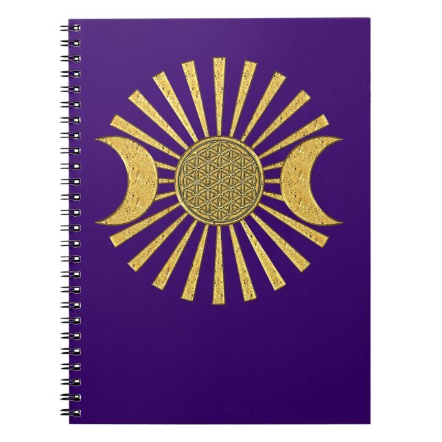 Cuaderno Flor de vida con luna (Frente)