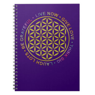 Cuaderno Flor de vida con reglas de vida
