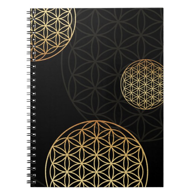 Cuaderno Flor de vida dorada (Frente)