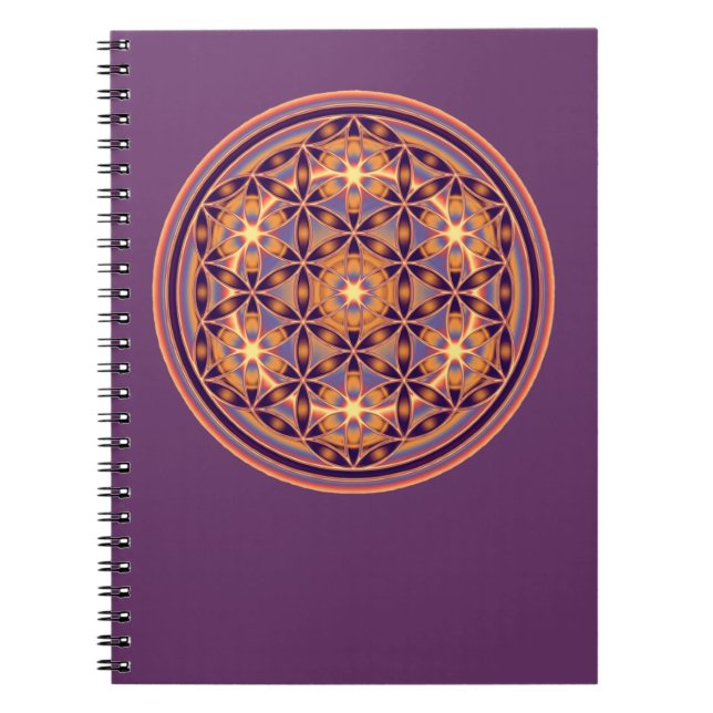 Cuaderno Flor De Vida - Estilo De Botón 02 (Frente)