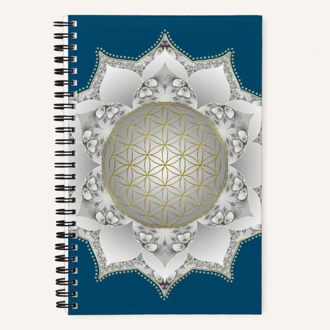Cuaderno Flor De Vida - Flores Mandala 1 (Anverso)