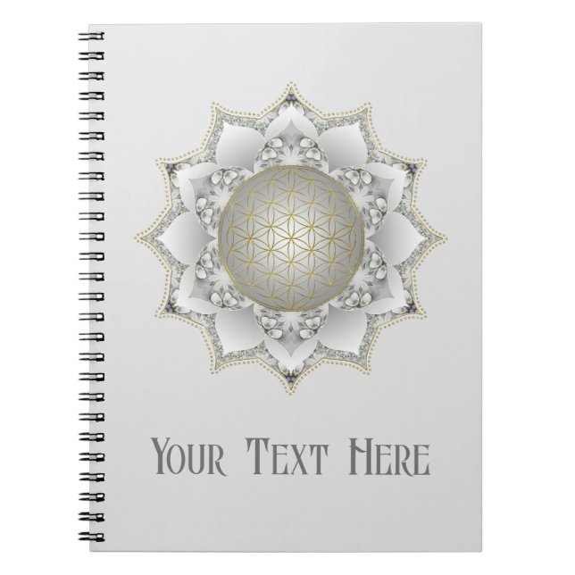 Cuaderno Flor De Vida - Flores Mandala 1 (Frente)