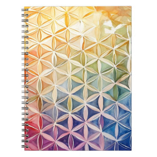 Cuaderno Flor de vida - Pintura de acuarela