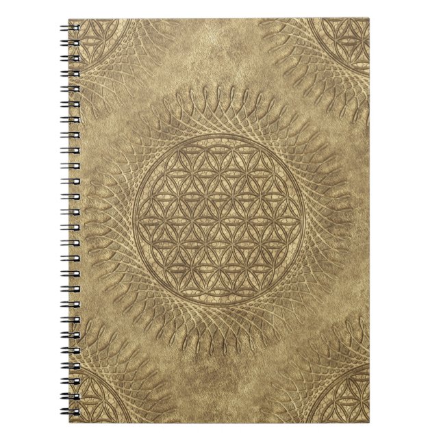 Cuaderno Flor De Vida - sol - patrón continuo 4 (Frente)