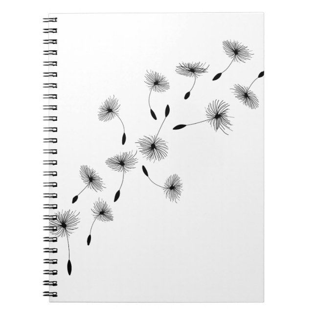 Cuaderno Flor de viento de Dandelions Dandelion Seeds (Frente)