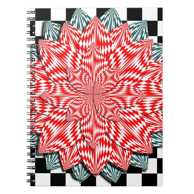 Cuaderno Flor digital por Kenneth Yoncich (Frente)