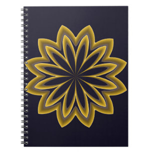 Cuaderno Flor Dorada Abstracta