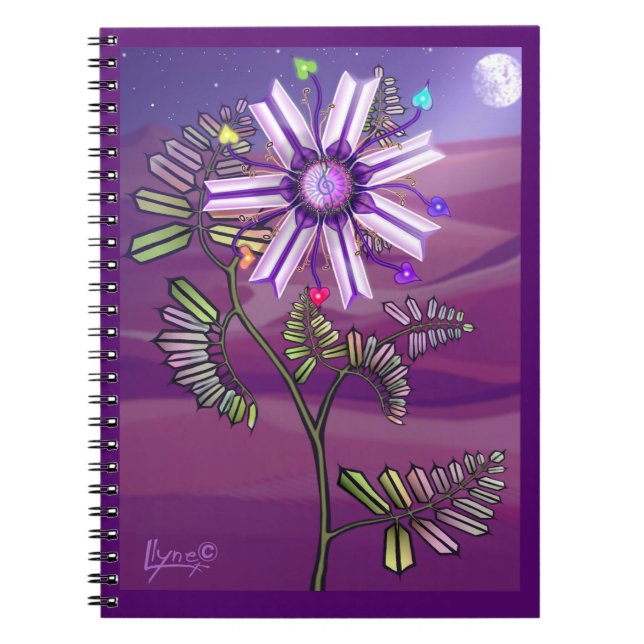 Cuaderno Flor en el desierto Espiral de la foto portátil (Frente)