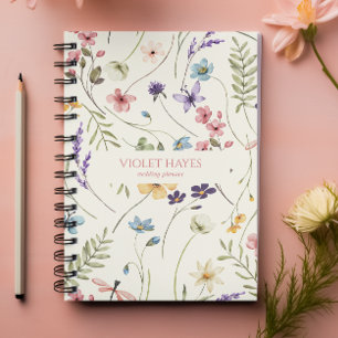 Cuaderno Flor Floral Silvestre Elegante Personalizada