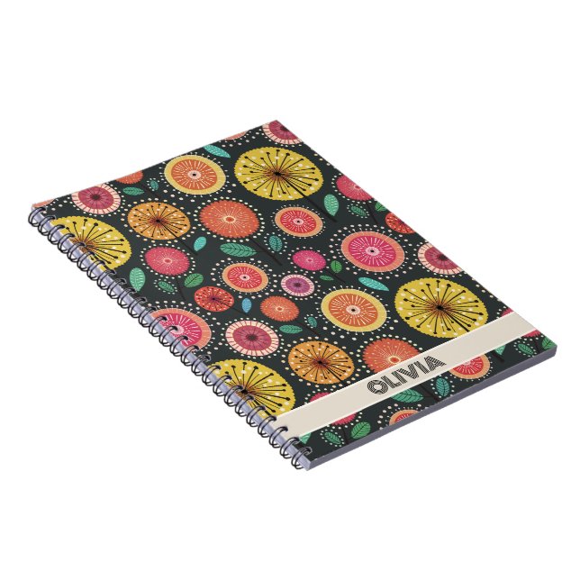 Cuaderno Flor folclórica Boho Scandi (Lado Derecho)