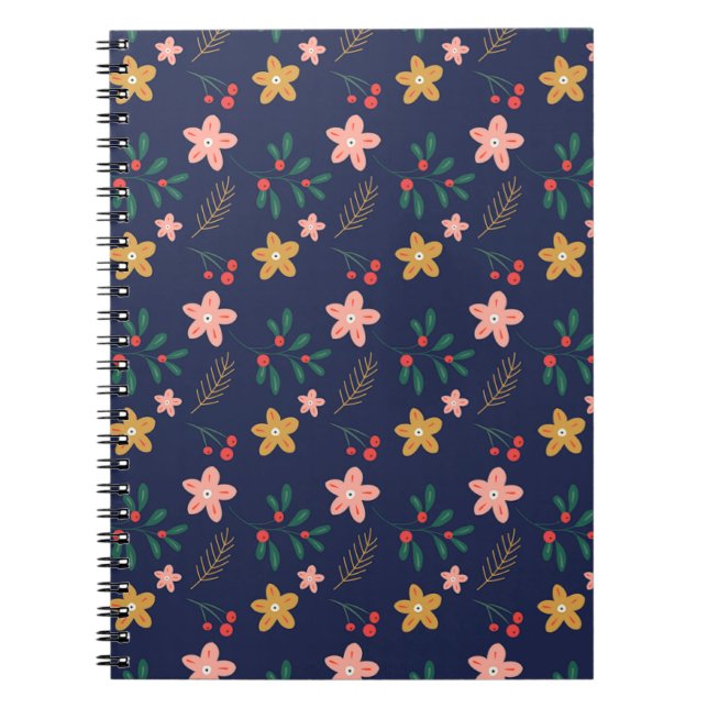 Cuaderno Flor Girly Arte Nuevo diseño Flor estética floral  (Frente)