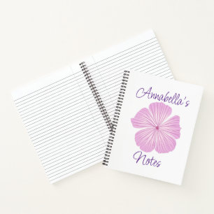 Cuaderno Flor Lavatera rosa