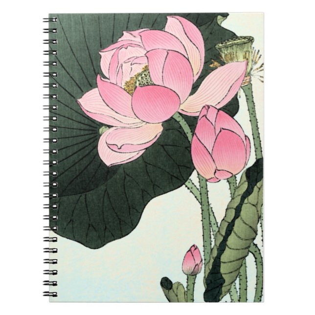 Cuaderno Flor Lotus japonesa - portátil Bella Artes de époc (Frente)
