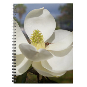 Cuaderno Flor magnolia blanca y abeja