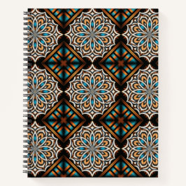Cuaderno Flor Mandala Tejido Espiral portátil