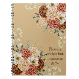 Cuaderno Flor marrón