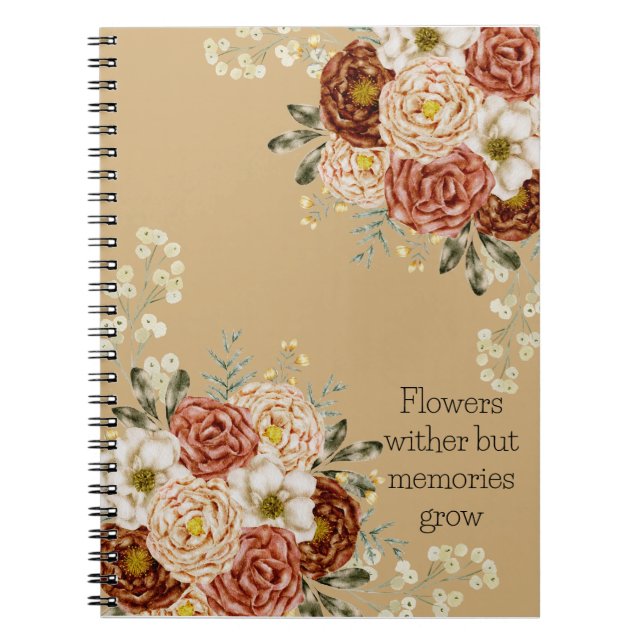 Cuaderno Flor marrón (Frente)