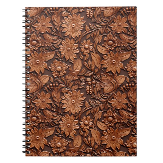 Cuaderno Flor marrón de vaca occidental (Frente)