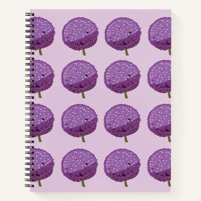 Cuaderno Flor morada de Allium (Anverso)