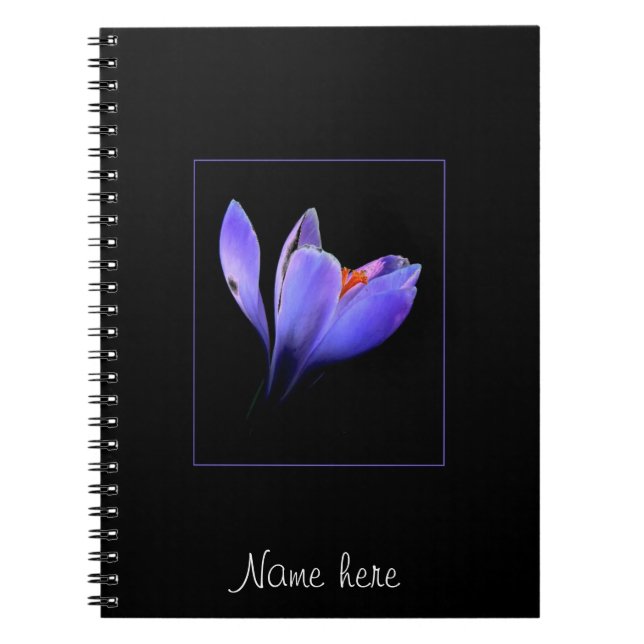 Cuaderno Flor morada de CROCUS (Frente)