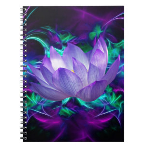 Cuaderno Flor morada de loto y su significado