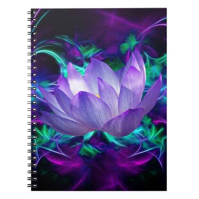 Cuaderno Flor morada de loto y su significado (Frente)