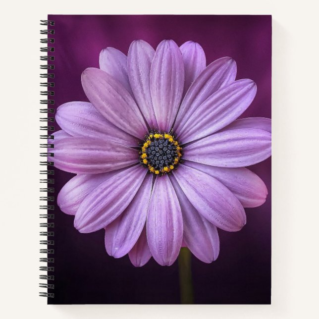 Cuaderno Flor morada en flor (Anverso)