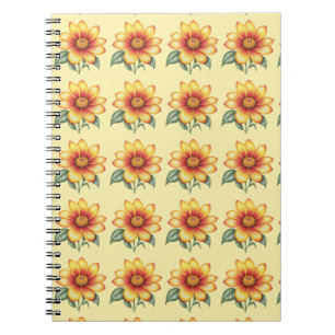 Cuaderno Flor naranja
