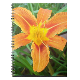 Cuaderno Flor naranja