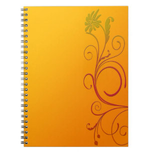 Cuaderno Flor naranja